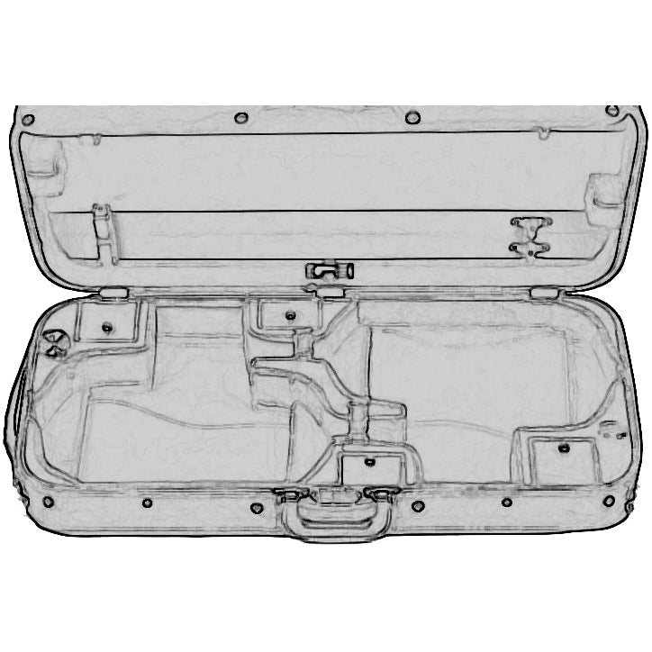 Bobelock 1015 Oblong Full-Suspension Case for Two Violins