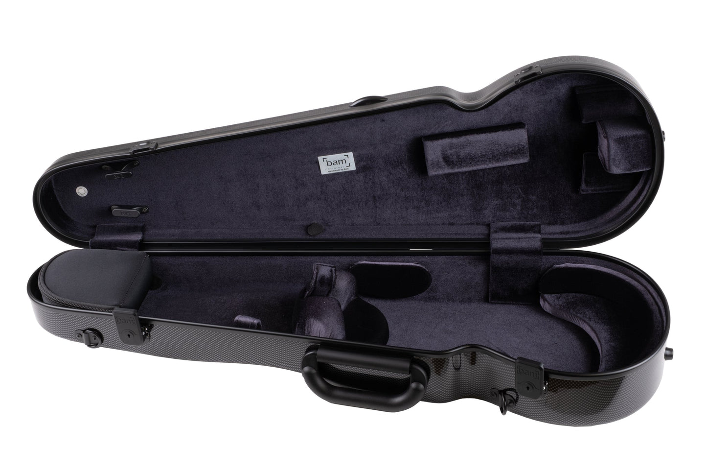 Bam Hightech Contoured Violin Case - Black Carbon