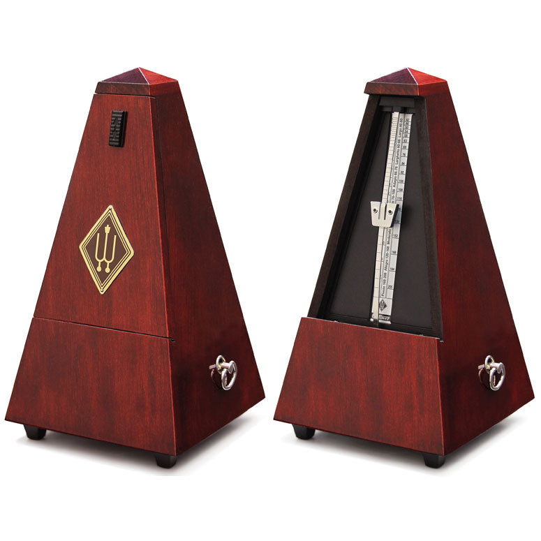 Wittner Maelzel Solid Wood Metronome - Mahogany - High Gloss - No Bell - Model 801