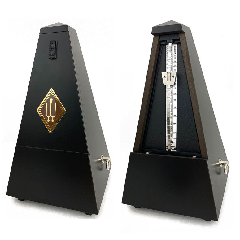 Wittner Maelzel Solid Wood Metronome - Black - Matte Finish - No Bell - Model 806M
