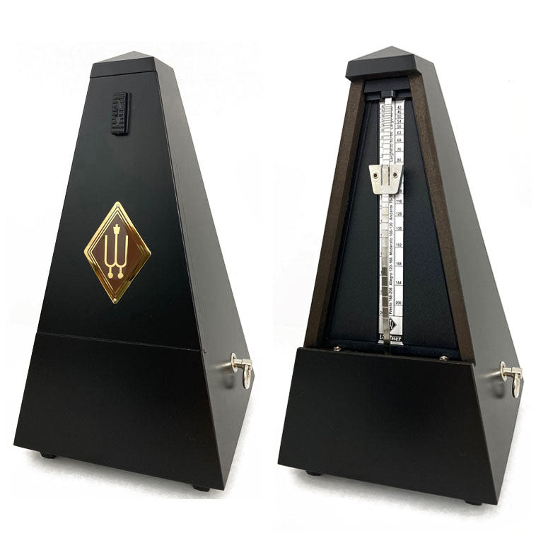 Wittner Maelzel Solid Wood Metronome - Black, With Bell - Model 816M