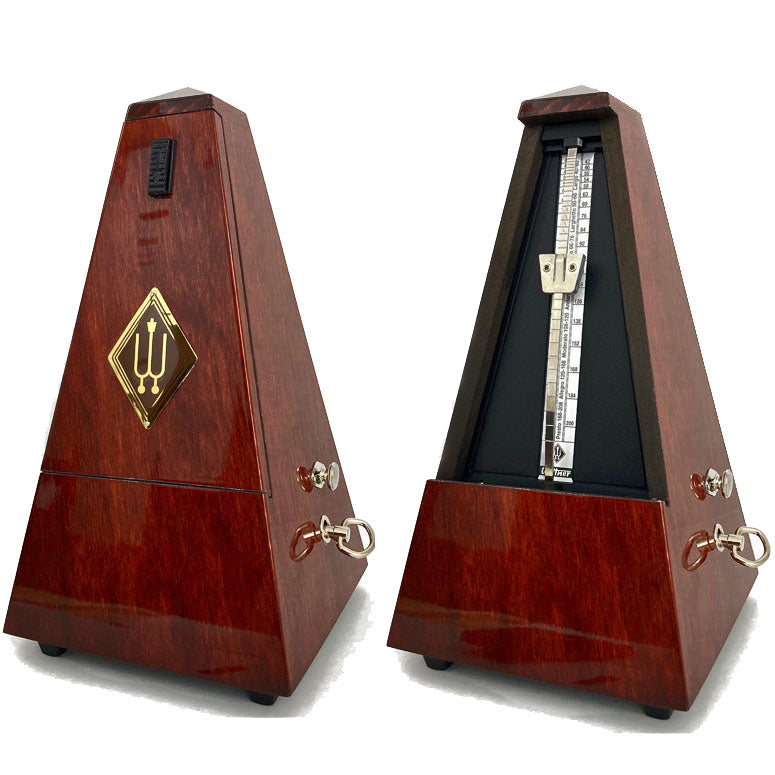 Wittner Maelzel Solid Wood Metronome - Mahogany - High Gloss - With Bell - Model 811