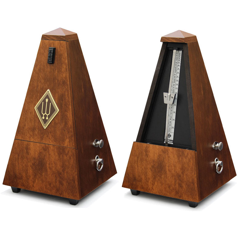 Wittner Maelzel Solid Wood Metronome - Walnut - Matte Finish - With Bell - Model 813M
