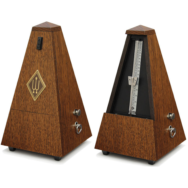Wittner Maelzel Solid Wood Metronome - Genuine Oak - Matte Finish - With Bell - Model 818