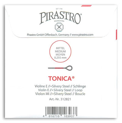 Tonica Violin E String - 4/4 - Medium Gauge - Loop (Silvery Steel)