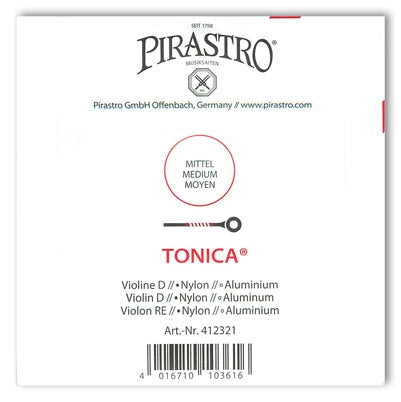 Tonica Violin D String - 4/4 - Medium Gauge (Synthetic/Aluminum)