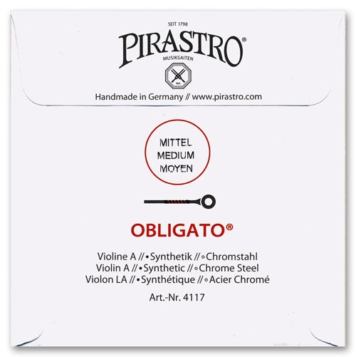 Obligato Violin A String - 4/4 - Medium Gauge (Synthetic/Chrome Steel)