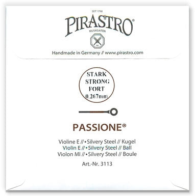 Passione Violin E String - Heavy Gauge - 26.7PM - Ball (Silvery Steel)