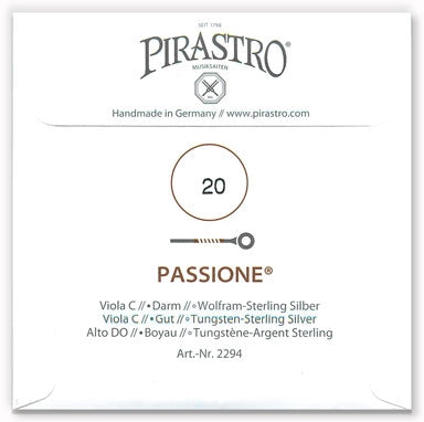 Passione Viola C String - Medium Gauge - 20PM (Tungsten-Silver-Wound Gut)