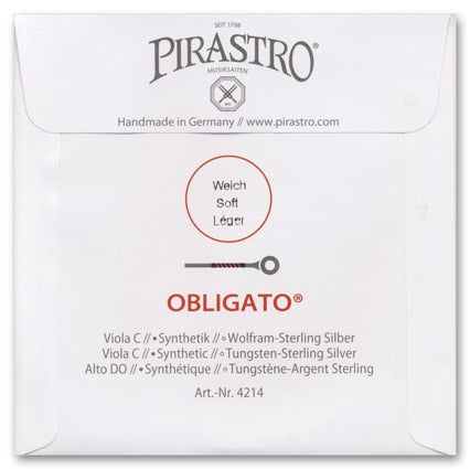 Obligato Viola C String - Light Gauge (Synthetic/Tungsten-Silver)