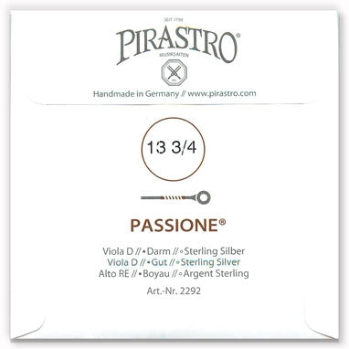 Passione Viola D String - Light Gauge - 13.75PM (Silver-Wound Gut)