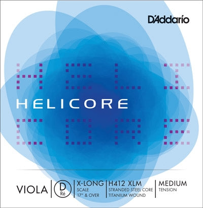 Helicore Viola D String - Extra Long Scale (Steel/Titanium)