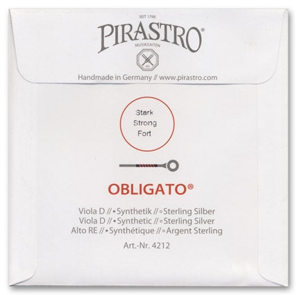 Obligato Viola D String - Heavy Gauge (Synthetic/Silver)