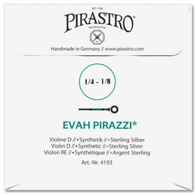 Evah Pirazzi Violin D String - 1/4-1/8 Size (Synthetic/Silver)