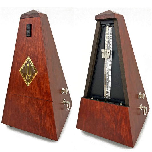 Wittner Maelzel Solid Wood Metronome - Mahogany - Matte Finish - With Bell - Model 811M