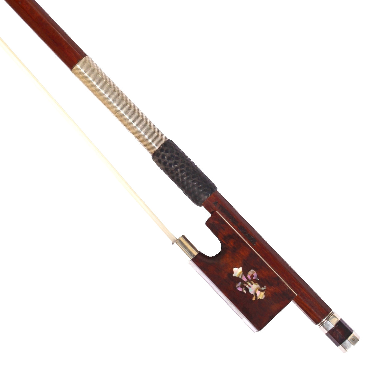 Arcos Brasil Pernambuco Violin Bow - Silver - Fleur