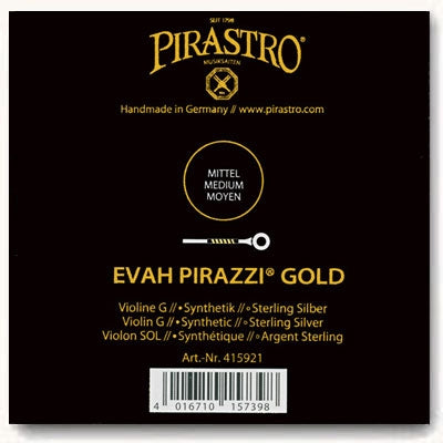 Evah Pirazzi Gold Violin G String (Synthetic/Silver)