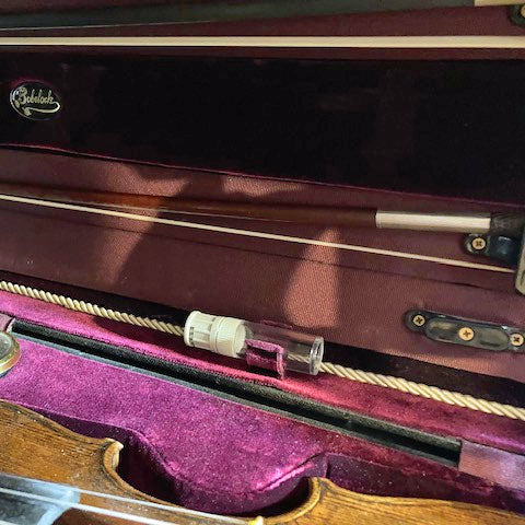 Humidifier for Violin Case Shown Installed with Humidifier Clip