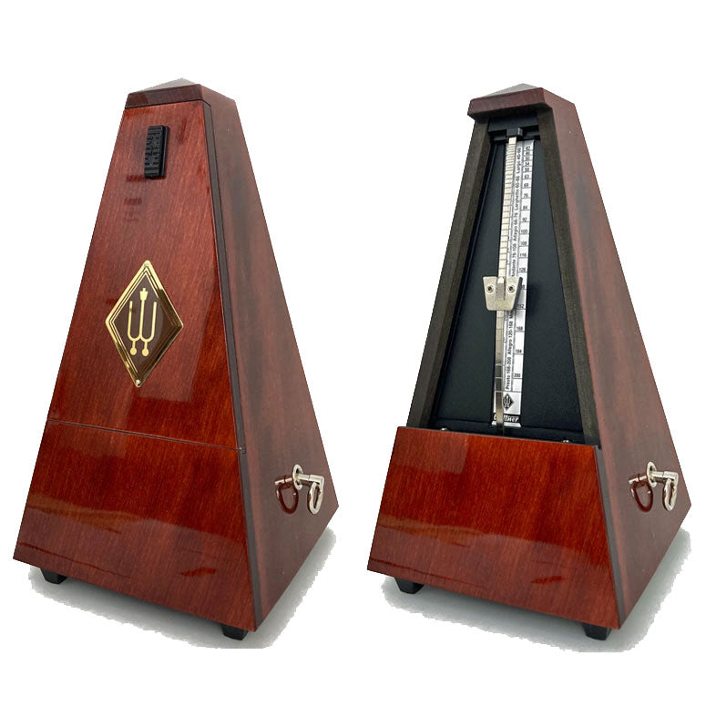 Wittner Maelzel Solid Wood Metronome - Mahogany - High Gloss - No Bell - Model 801