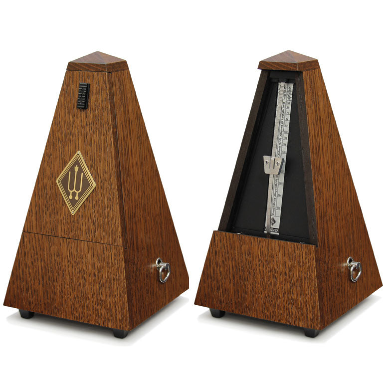 Wittner Maelzel Solid Wood Metronome - Genuine Oak - Matte Finish - No Bell - Model 808