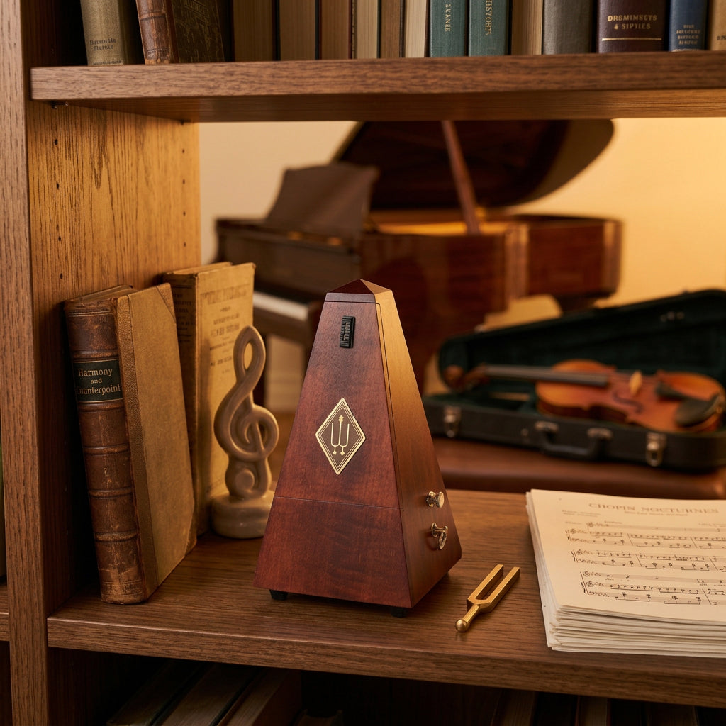 Wittner Maelzel Mahogany Metronome On Shelf