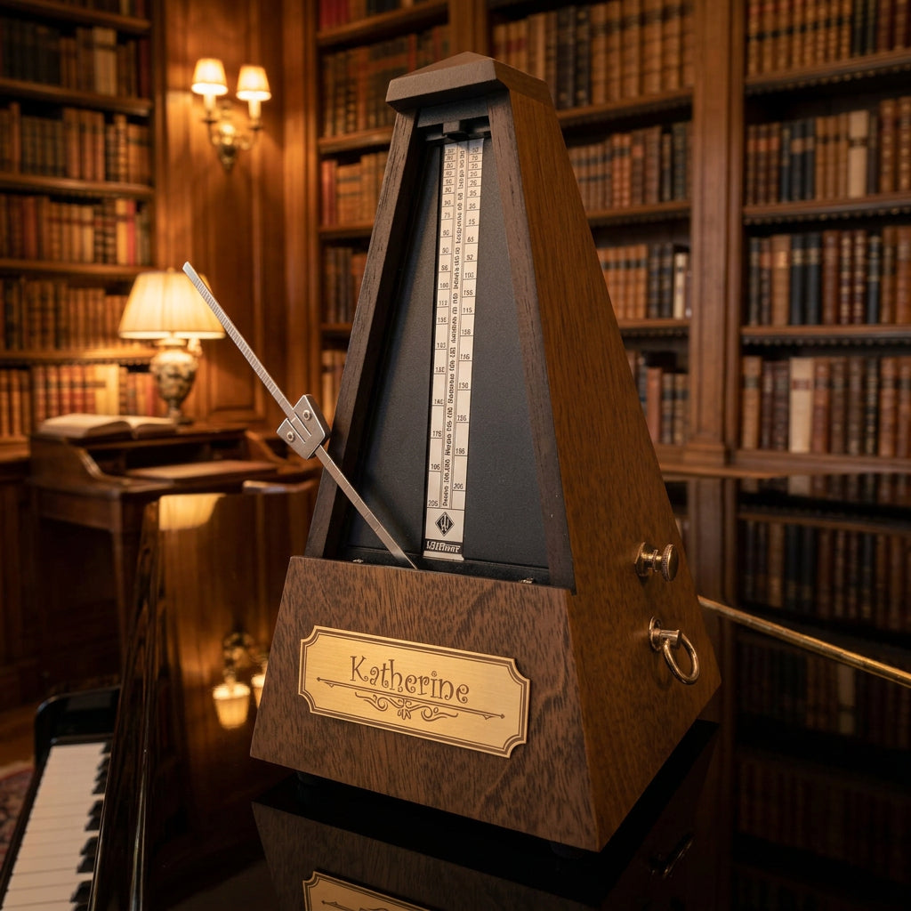 Wittner Maelzel Mechanical Metronome with Custome engraved solid brass plate 5