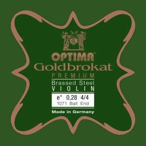 Goldbrokat Premium Brass Violin E String - Extra Heavy Gauge (.28) - Ball (Brass-Plated Steel)