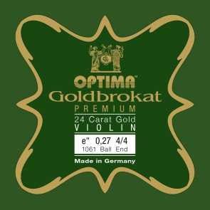 Goldbrokat Premium Gold Violin E String - Heavy Gauge (.27) - Ball (Gold-Plated Steel)