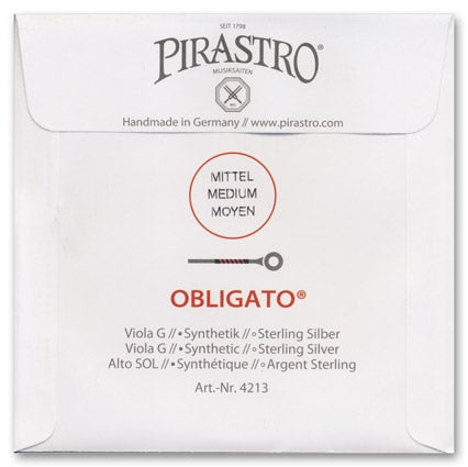 Obligato Viola G String - Medium Gauge (Synthetic/Silver)