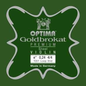 Goldbrokat Violin Premium E String - Extra Light Gauge (.24) - Loop (Plain Steel)