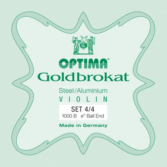 Goldbrokat Violin String Set - Medium Gauge with Ball E