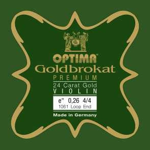 Goldbrokat Premium Gold Violin E String - Medium Gauge (.26) - Loop (Gold-Plated Steel)