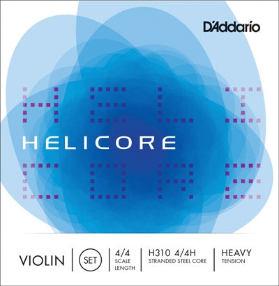 Helicore Violin String Set - Heavy Gauge - Tin-Plated Steel E