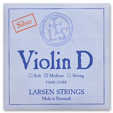 Larsen Violin D String - Medium Gauge (Synthetic/Silver)