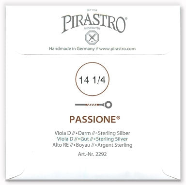 Passione Viola D String - Heavy Gauge - 14.25PM (Silver-Wound Gut)