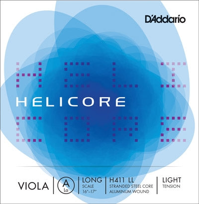 Helicore Viola A String - Long Scale - Light Gauge - Ball End (Steel/Aluminum)