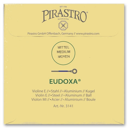 Eudoxa Violin E String - Medium Gauge - Ball (Aluminum-Wound Steel)