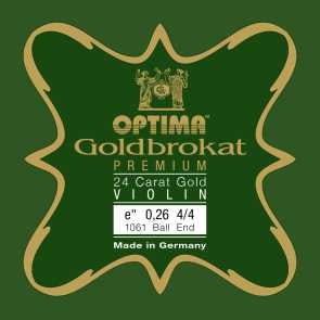 Goldbrokat Premium Gold Violin E String - Medium Gauge (.26) - Ball (Gold-Plated Steel)