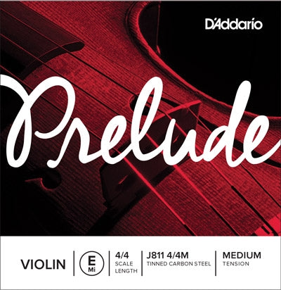 Prelude Violin E String - 4/4 - Medium Gauge - Removable Ball (Tin-Plated Carbon Steel)