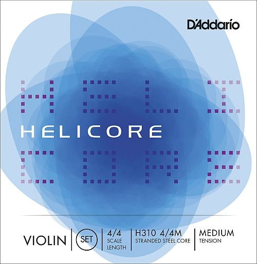 Helicore Violin String Set - 4/4 - Medium Gauge with Tin-Plated E