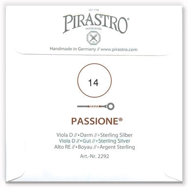 Passione Viola D String - Medium Gauge - 14PM (Silver-Wound Gut)
