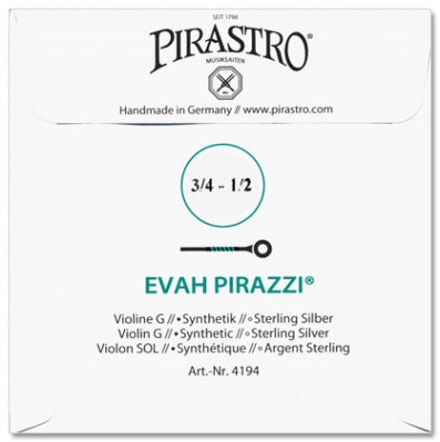 Evah Pirazzi Violin G String - 1/2-3/4 Size (Synthetic/Silver)