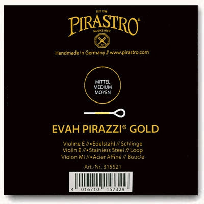 Evah Pirazzi Gold Violin E String - Loop (Stainless Steel)