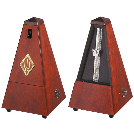 Wittner Maelzel Solid Wood Metronome - Mahogany - High Gloss - No Bell - Model 801